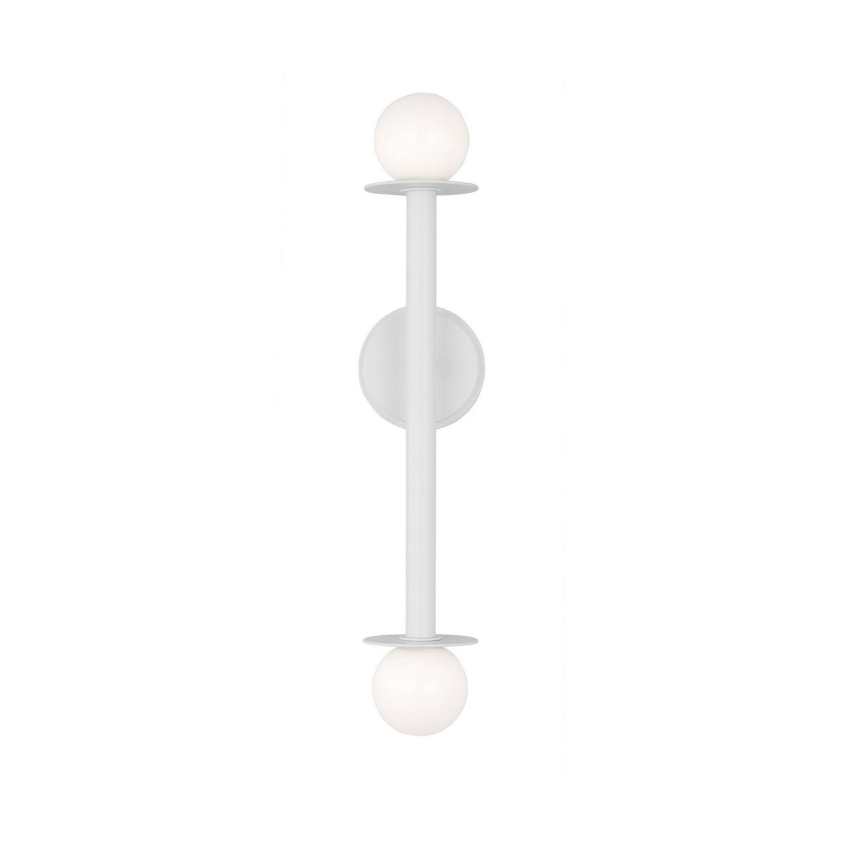 Nodes Two Light Wall Sconce in Matte White