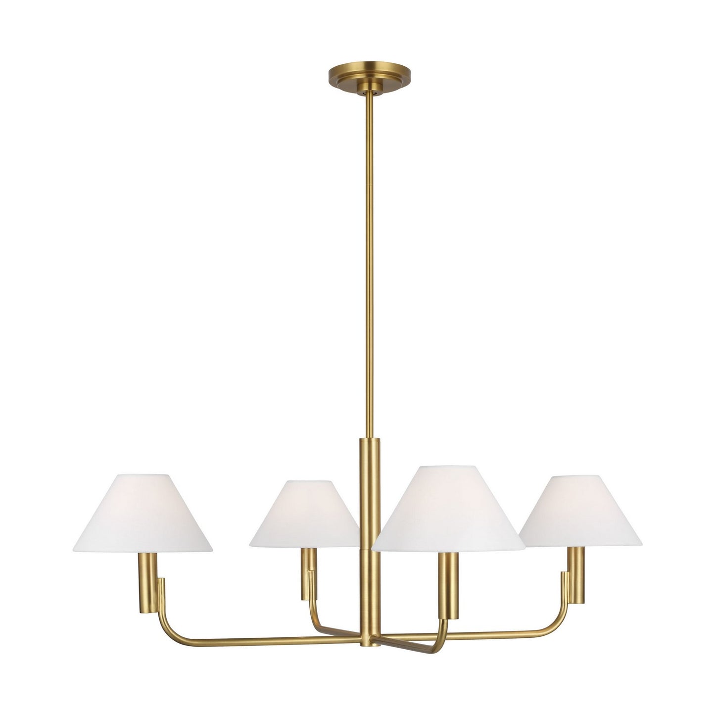 Colfax Four Light Chandelier in Burnished Brass