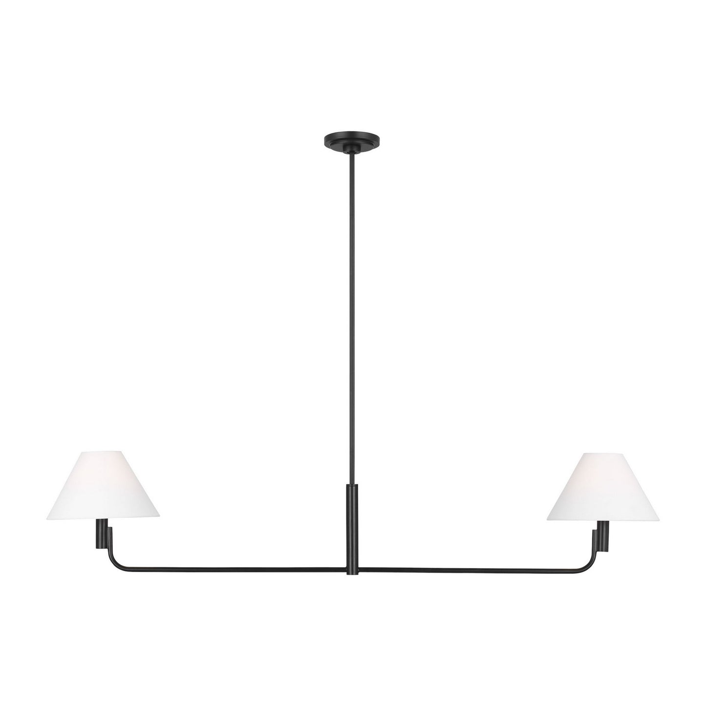 Colfax Two Light Linear Chandelier in Aged Iron