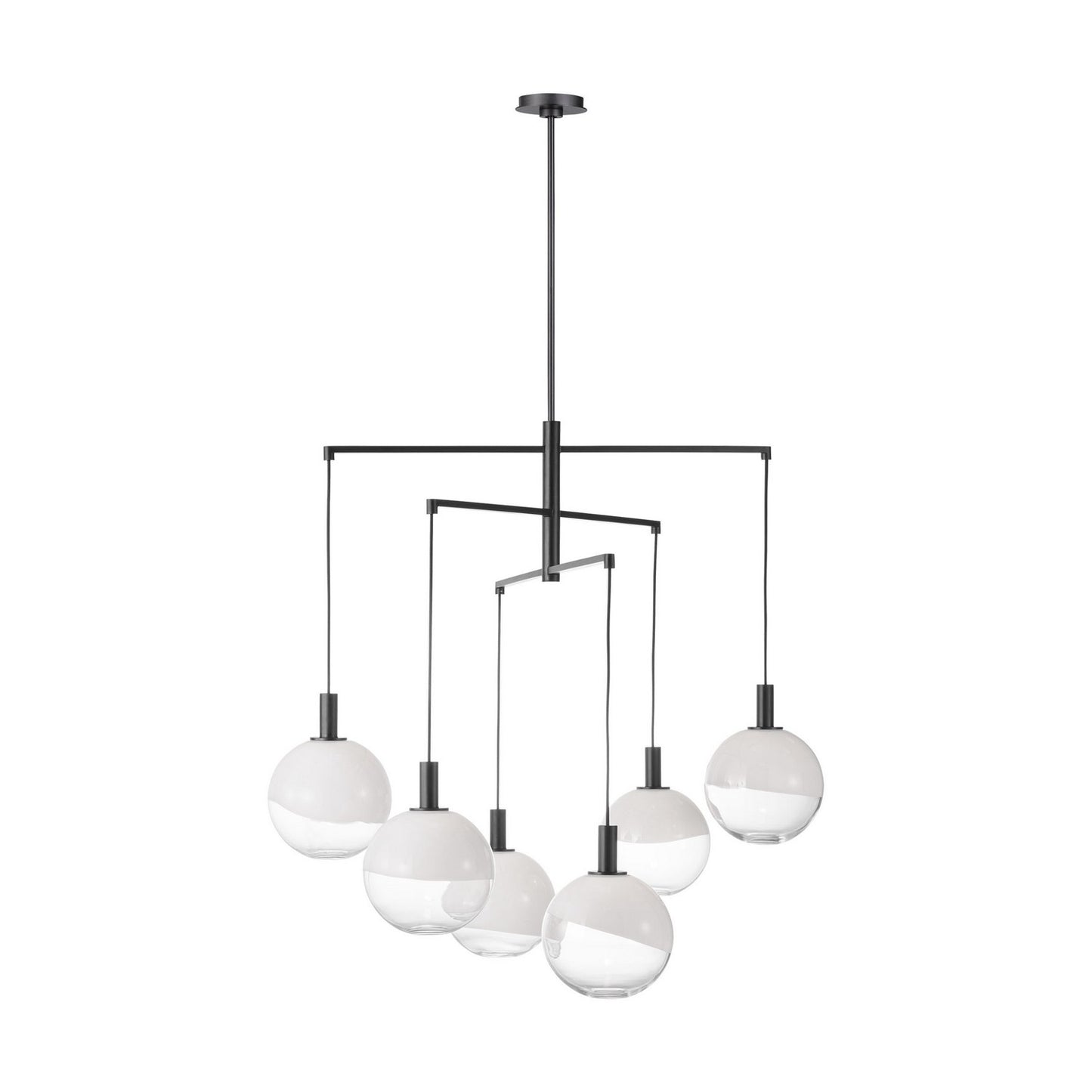 Torian Six Light Chandelier in Aged Iron