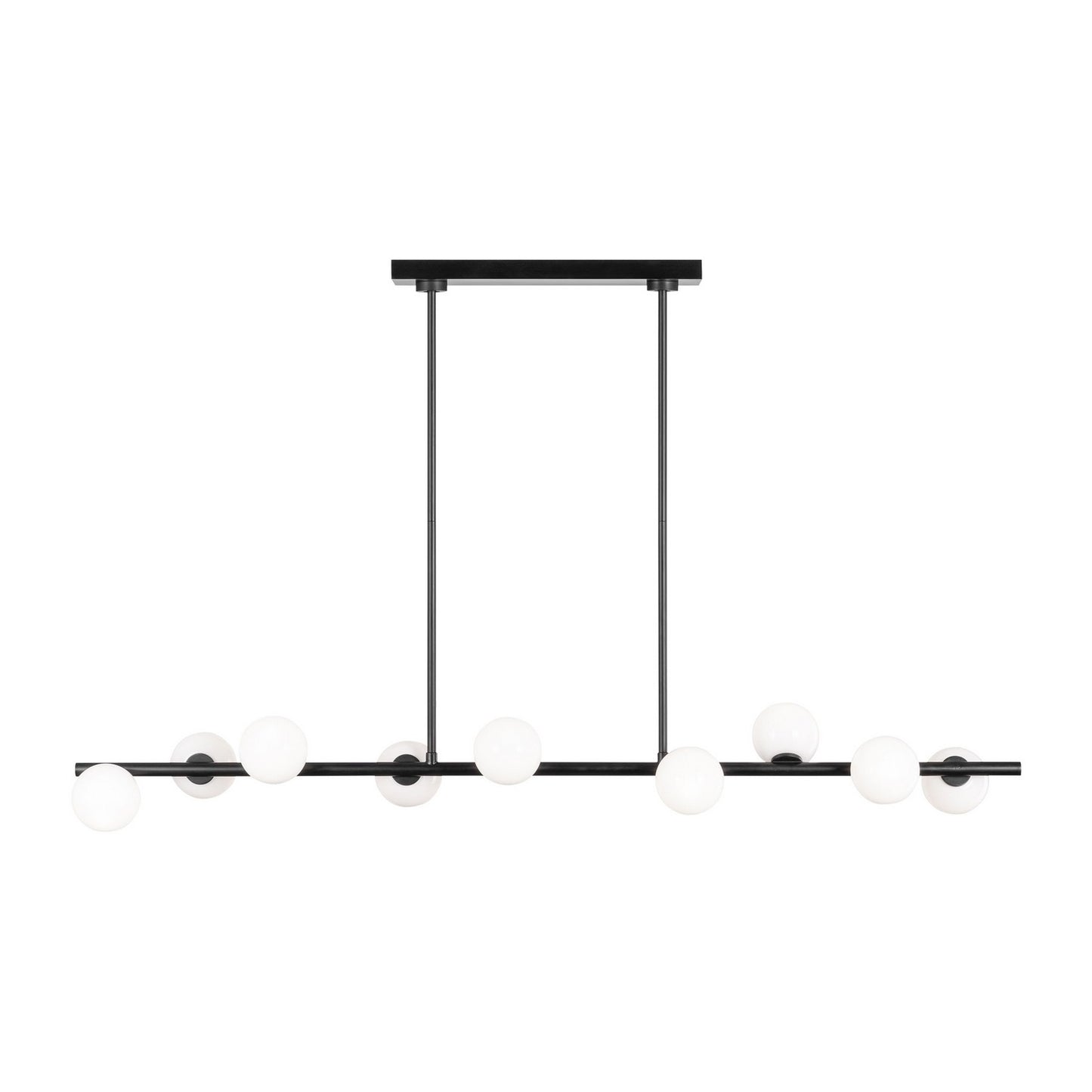 Altair Nine Light Linear Chandelier in Aged Iron