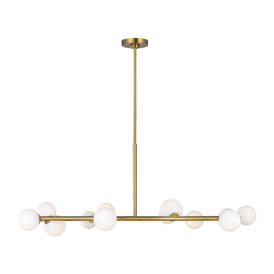 Altair 12 Light Chandelier in Burnished Brass