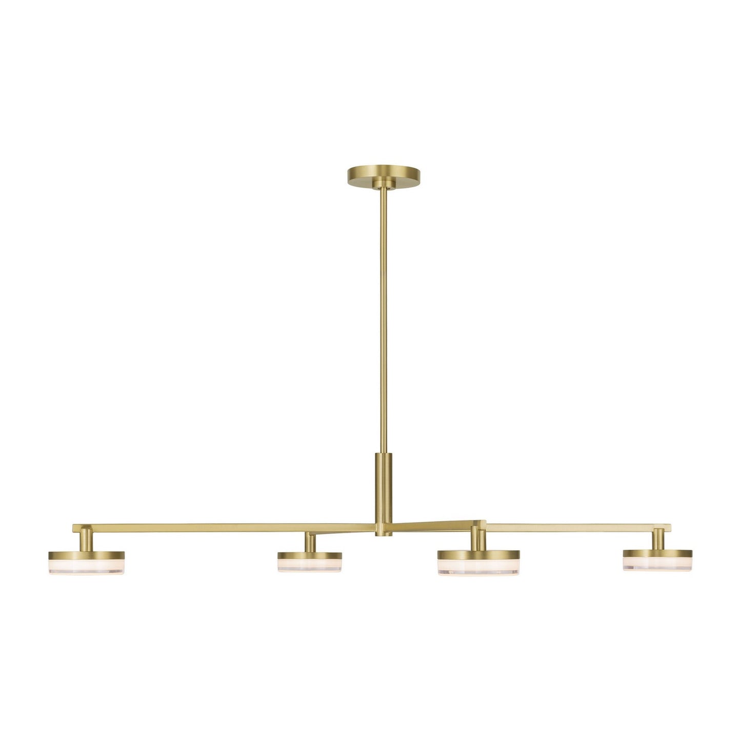 Khan LED Chandelier in Burnished Brass