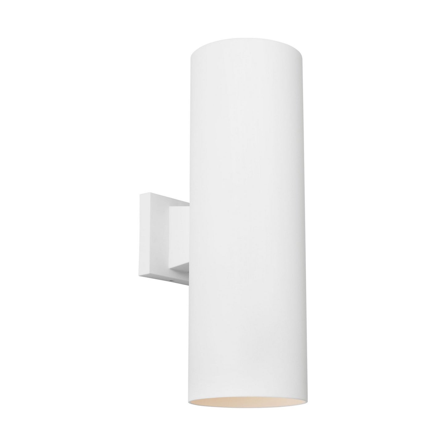 Outdoor Cylinders Two Light Wall Lantern in Outdoor Textured White