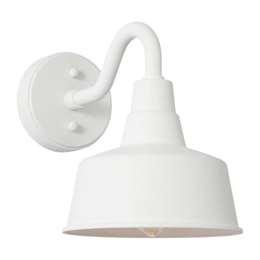 Barn Light One Light Wall Lantern in Outdoor Textured White