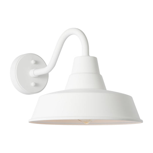 Barn Light One Light Wall Lantern in Outdoor Textured White
