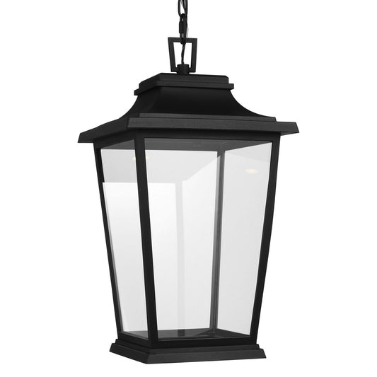 Warren LED Hanging Lantern in Textured Black