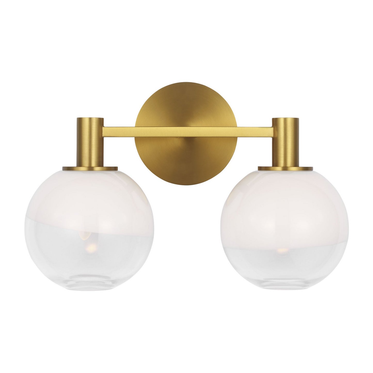Torian Two Light Vanity in Burnished Brass