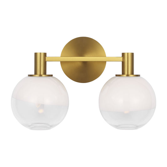 Torian Two Light Vanity in Burnished Brass