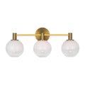 Torian Three Light Vanity in Burnished Brass