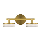 Khan LED Vanity in Burnished Brass