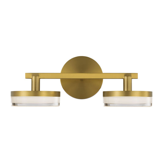 Khan LED Vanity in Burnished Brass