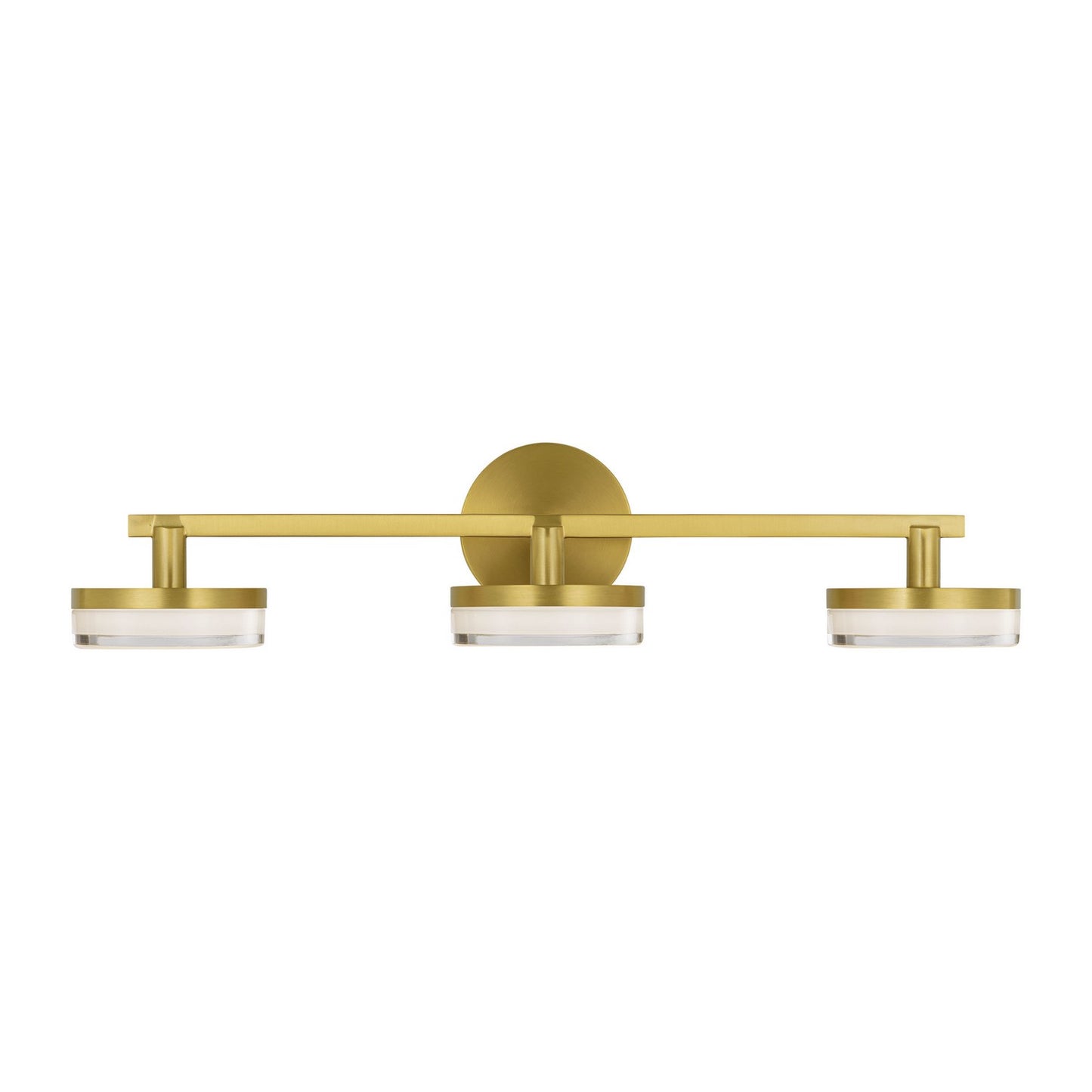 Khan LED Vanity in Burnished Brass