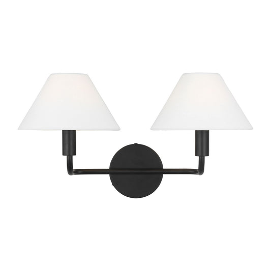 Colfax Two Light Wall Sconce in Aged Iron