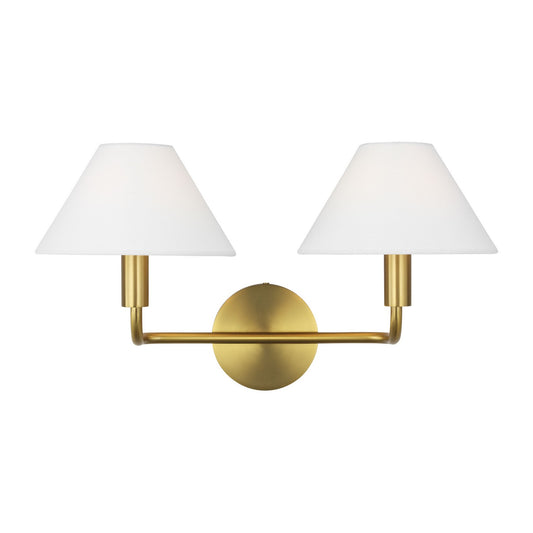 Colfax Two Light Wall Sconce in Burnished Brass