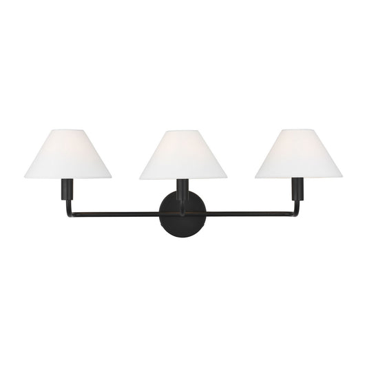Colfax Three Light Wall Sconce in Aged Iron