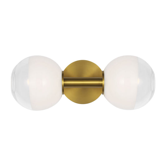 Torian Two Light Wall Sconce in Burnished Brass