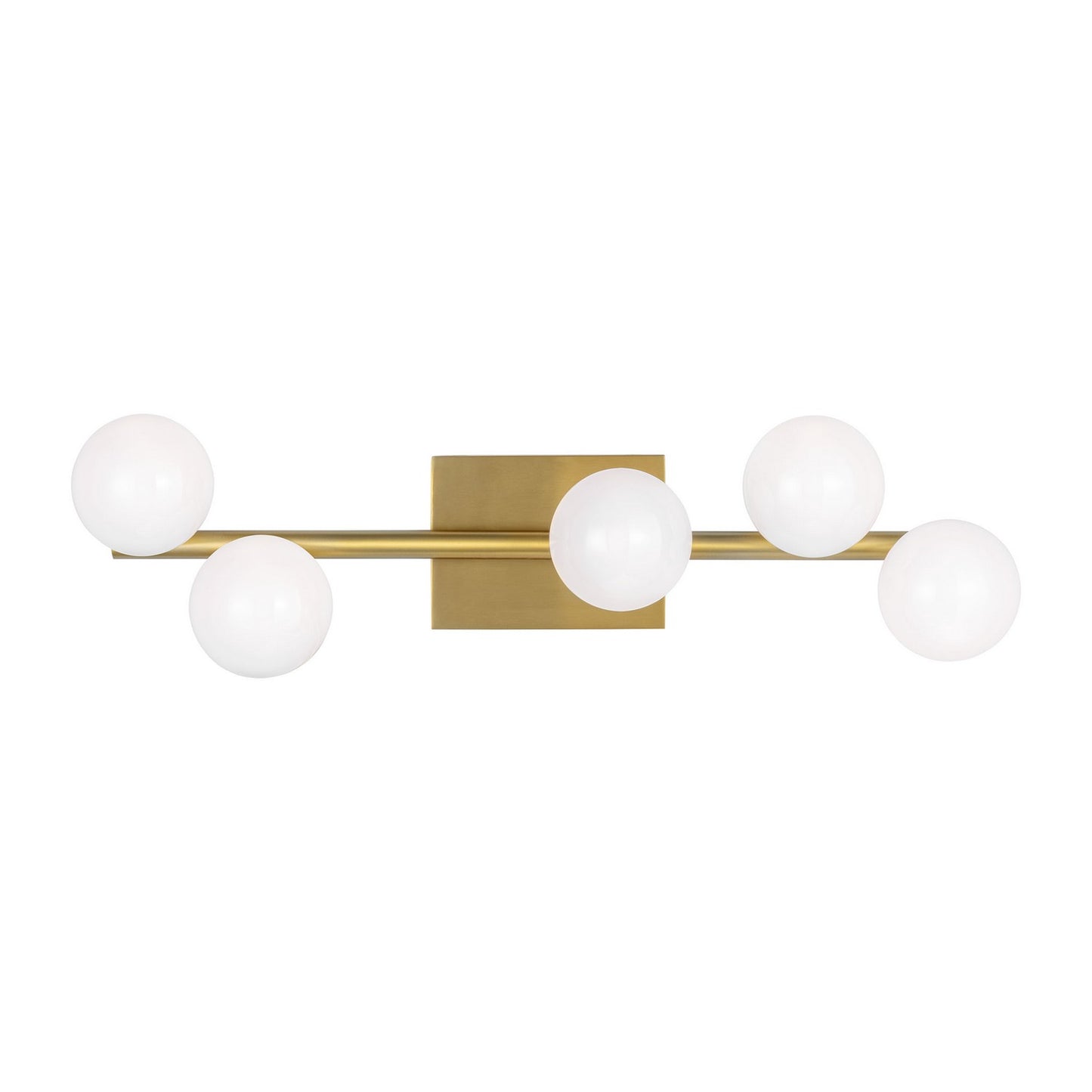 Altair Five Light Vanity in Burnished Brass