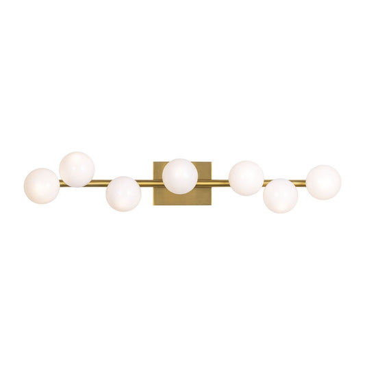 Altair Seven Light Vanity in Burnished Brass