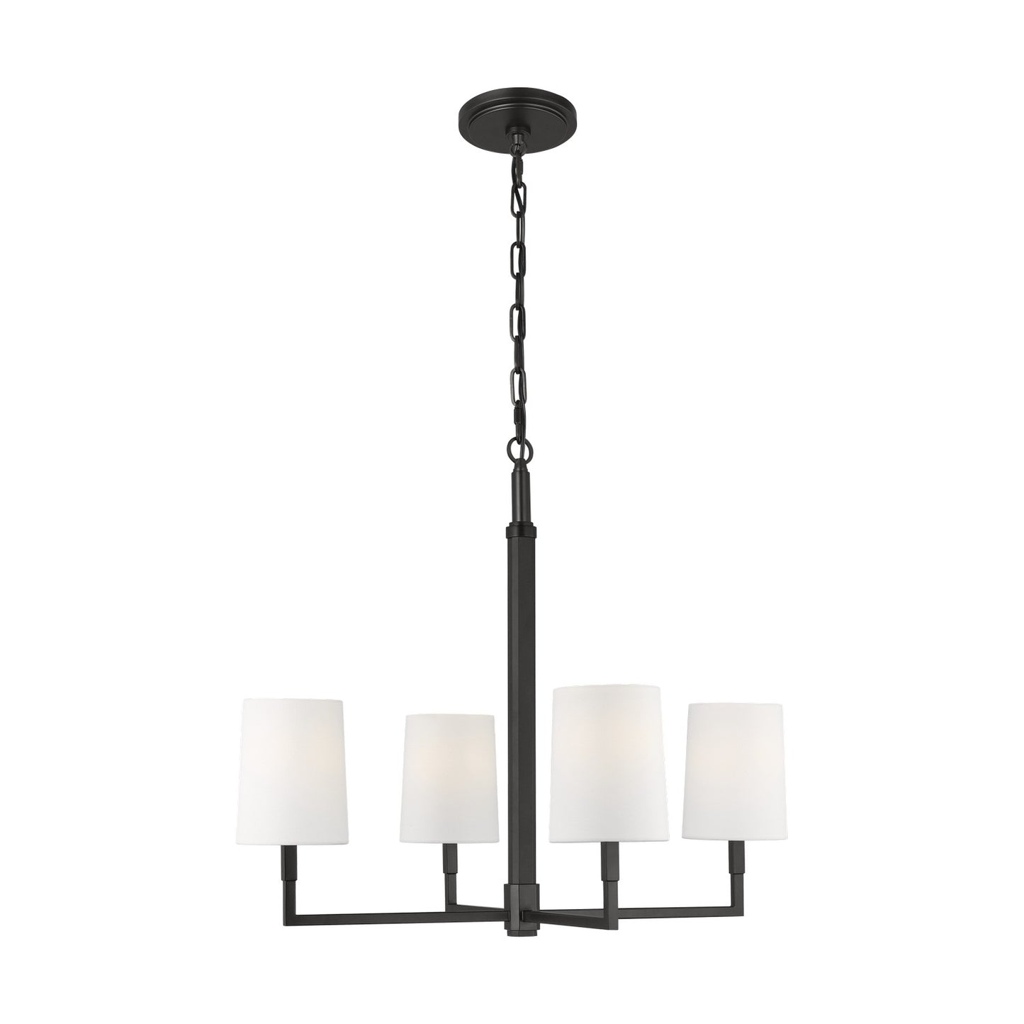 Danica Four Light Chandelier in Aged Iron