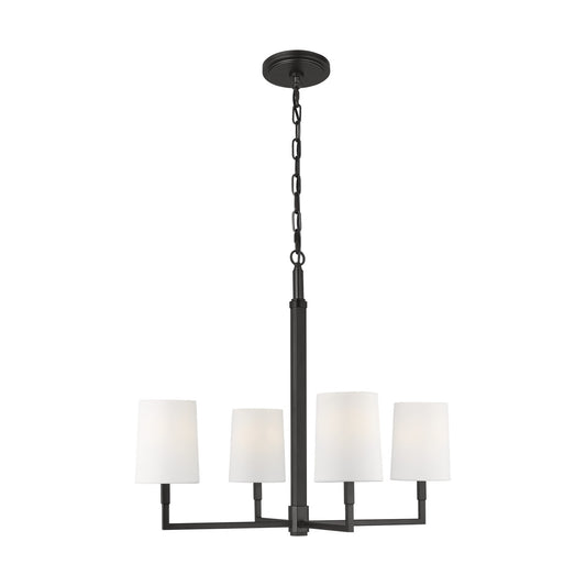 Danica Four Light Chandelier in Aged Iron