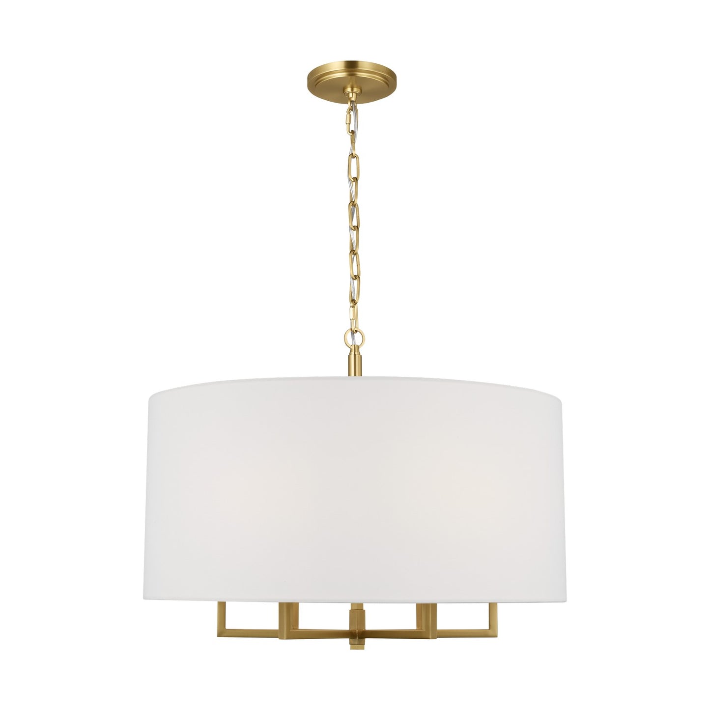 Danica Six Light Chandelier in Burnished Brass