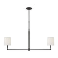 Danica Two Light Linear Chandelier in Aged Iron