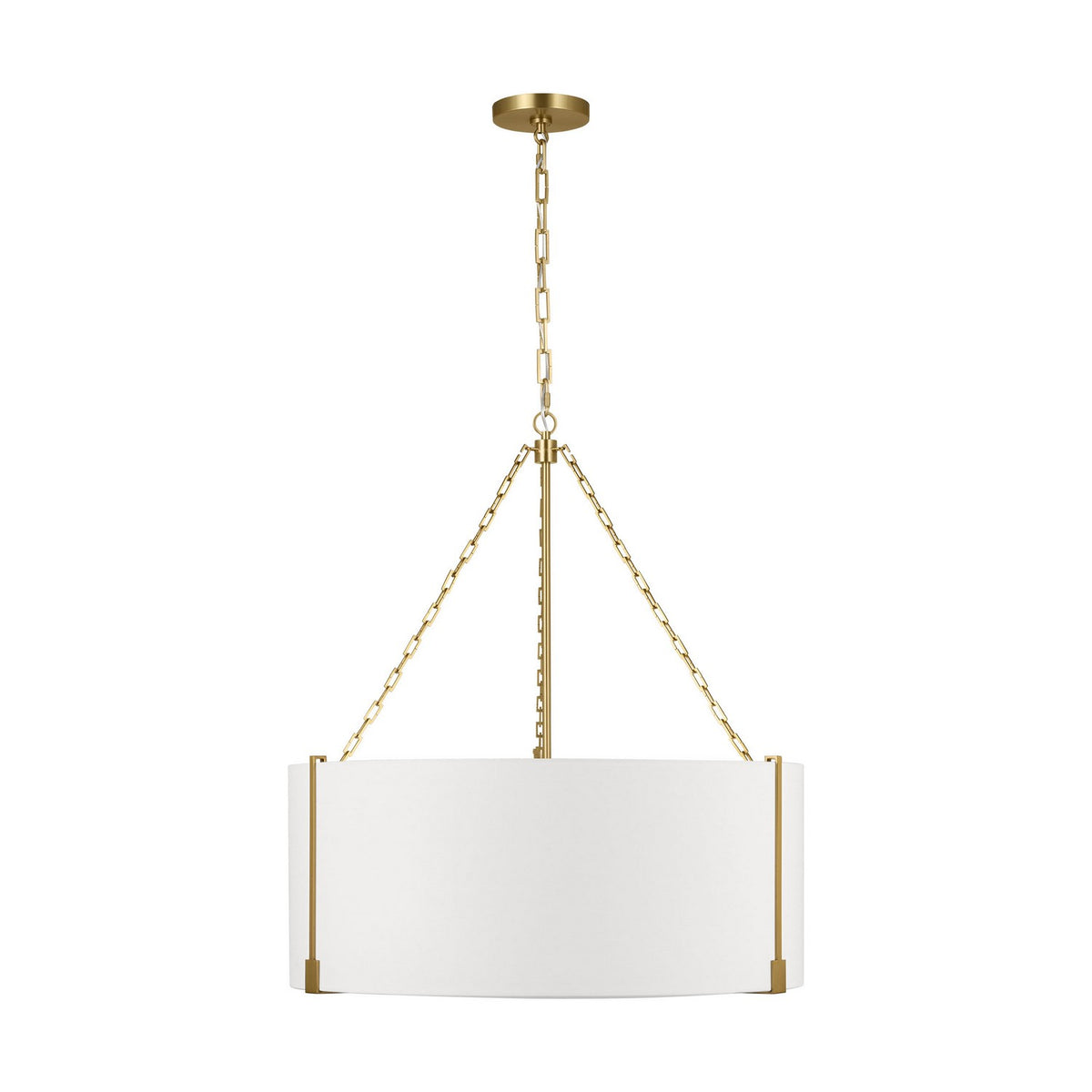 Bergen Three Light Pendant in Burnished Brass