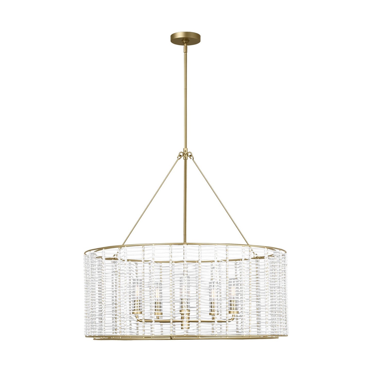 Winslow Five Light Chandelier in Powder-Coated Brass