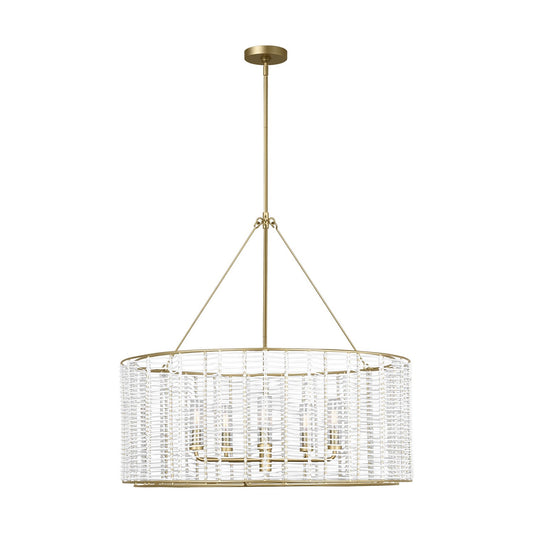 Winslow Five Light Chandelier in Powder-Coated Brass