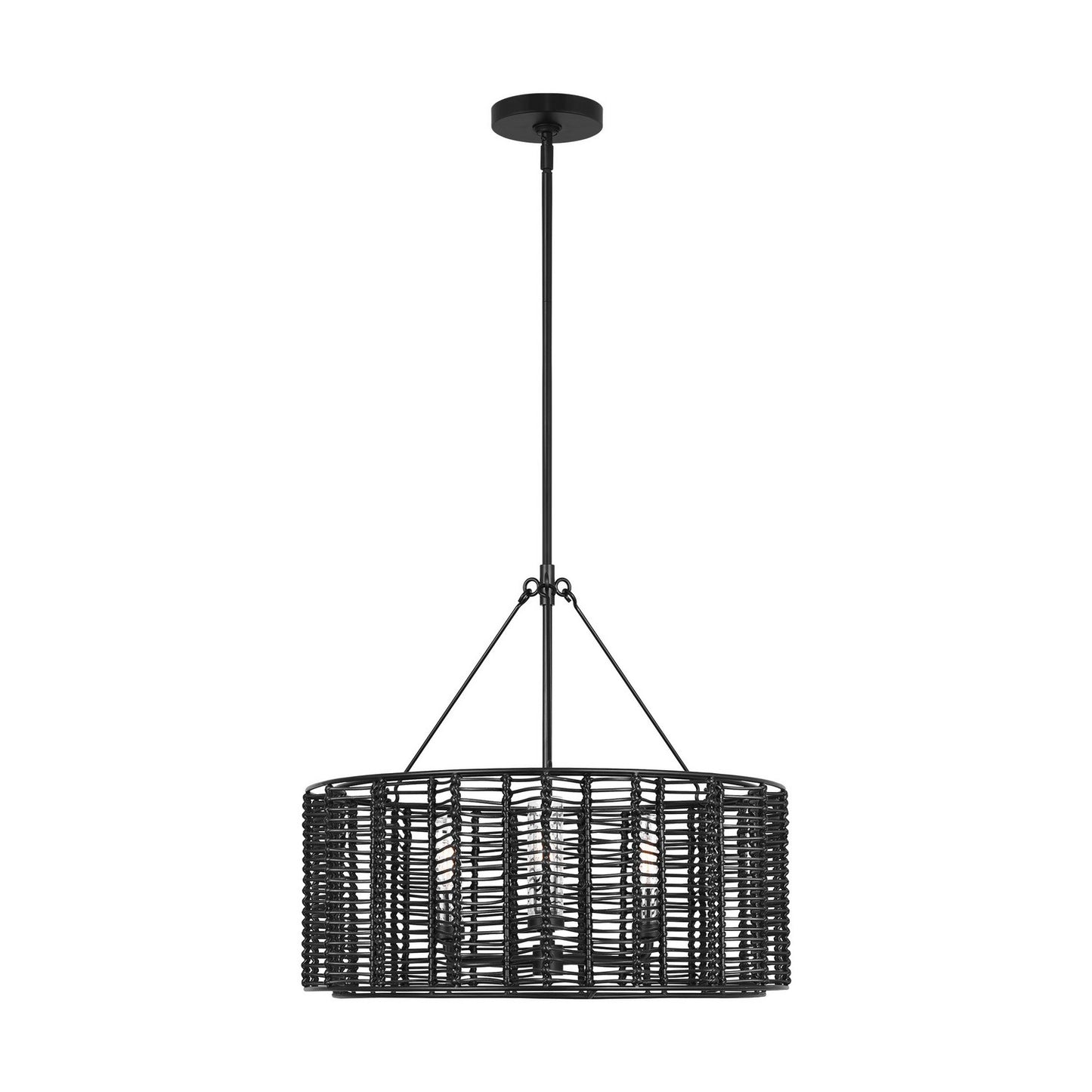 Winslow Three Light Chandelier in Midnight Black