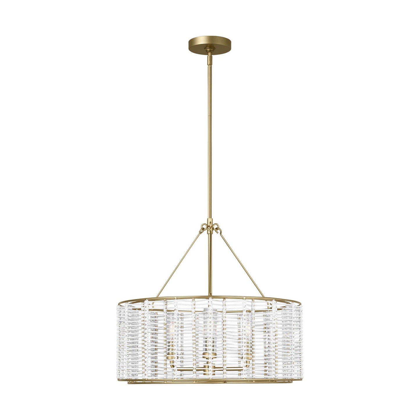 Winslow Three Light Chandelier in Powder-Coated Brass