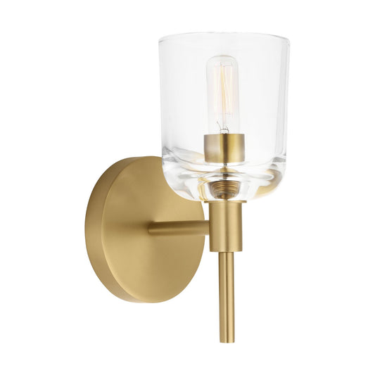 Hartley One Light Wall Sconce in Burnished Brass