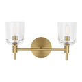 Hartley Two Light Vanity in Burnished Brass