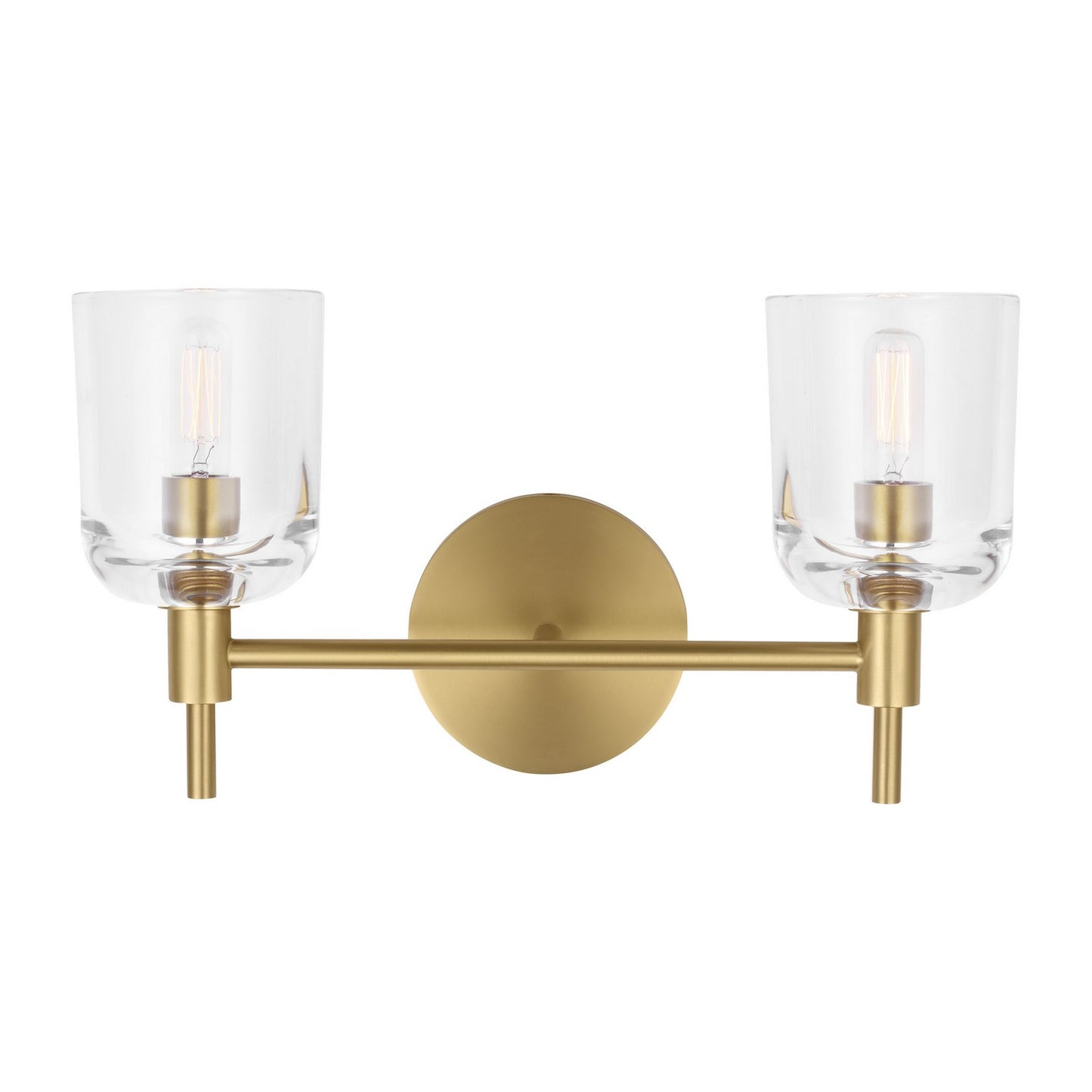 Hartley Two Light Vanity in Burnished Brass