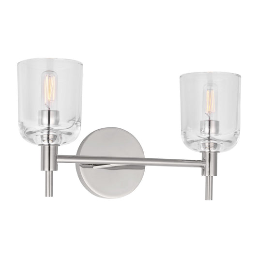 Hartley Two Light Vanity in Polished Nickel