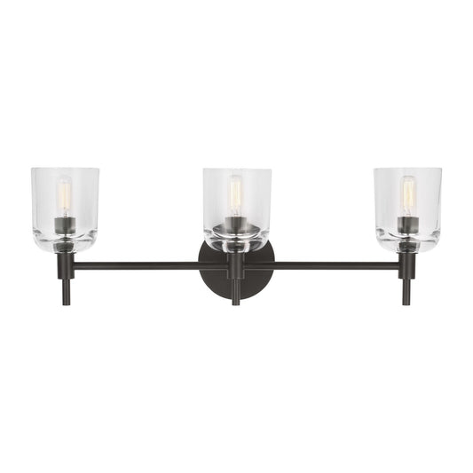 Hartley Three Light Vanity in Aged Iron