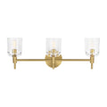 Hartley Three Light Vanity in Burnished Brass