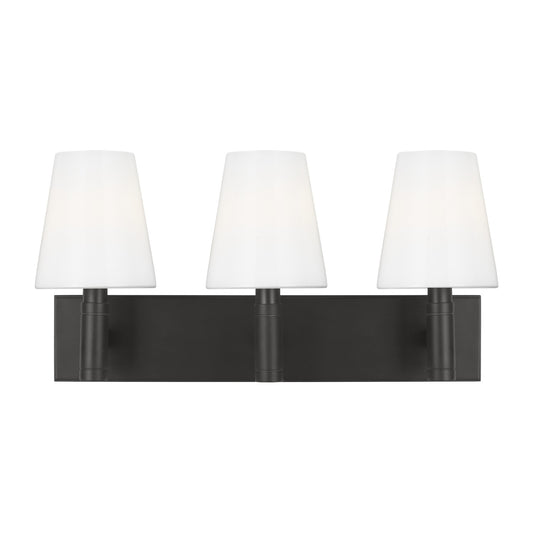 Beckham Classic Three Light Vanity in Aged Iron