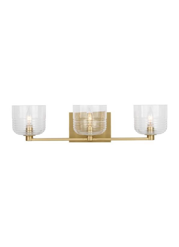 Lochdale Three Light Vanity in Satin Brass
