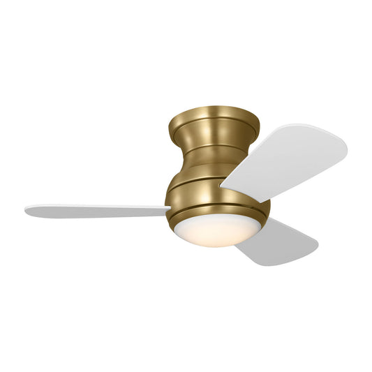 Orbis 32 Hugger LED 32"Ceiling Fan in Satin Brass