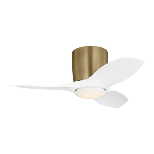 Titus 32 Hugger LED 32"Ceiling Fan in Satin Brass