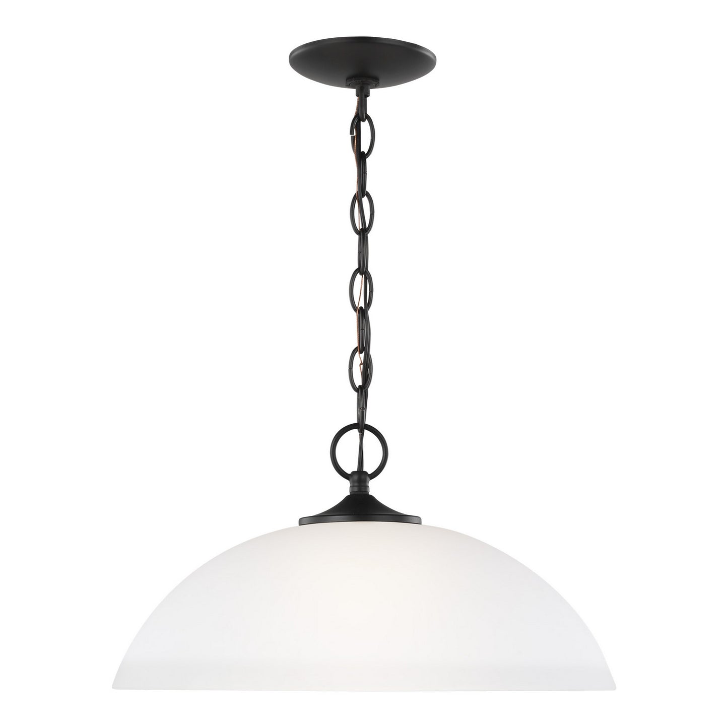 Geary One Light Pendant in Midnight Black