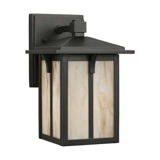 Tomek One Light Outdoor Wall Lantern in Antique Bronze