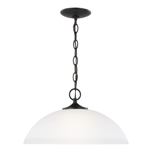 Geary One Light Pendant in Midnight Black
