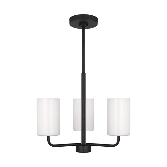 Rhett One Light Chandelier in Midnight Black