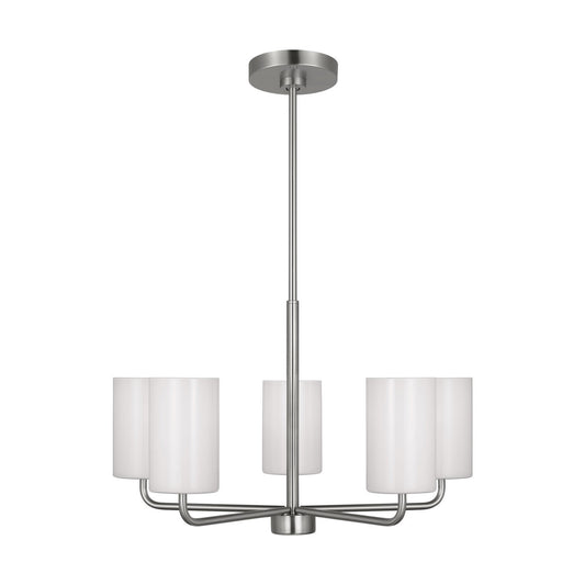 Rhett Five Light Chandelier in Brushed Steel