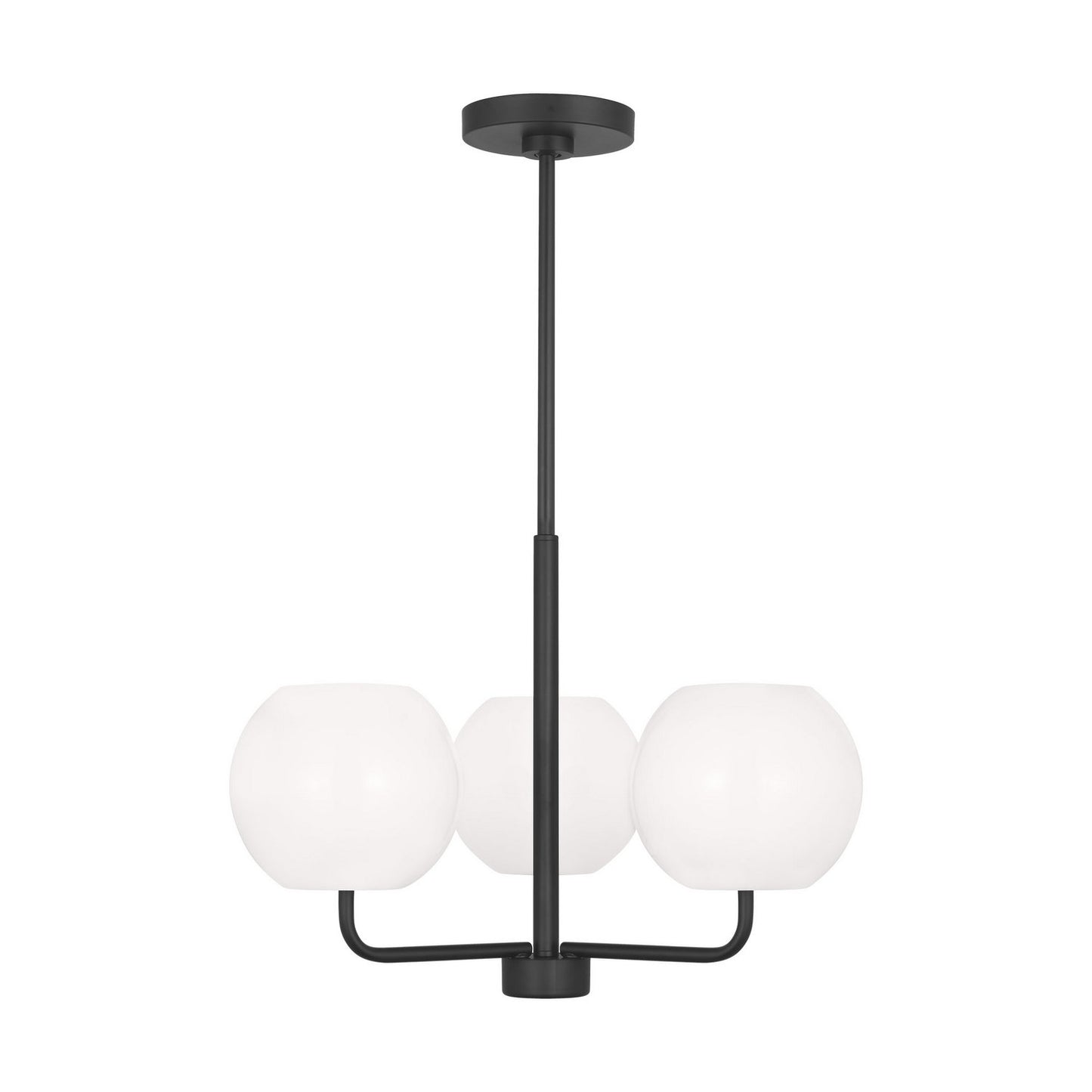 Rory Three Light Chandelier in Midnight Black