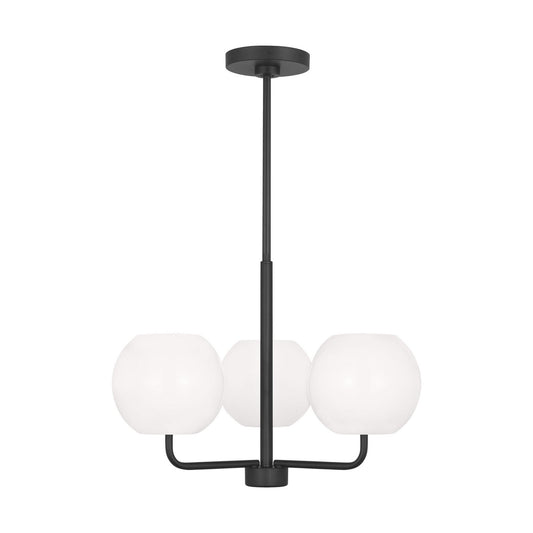 Rory Three Light Chandelier in Midnight Black
