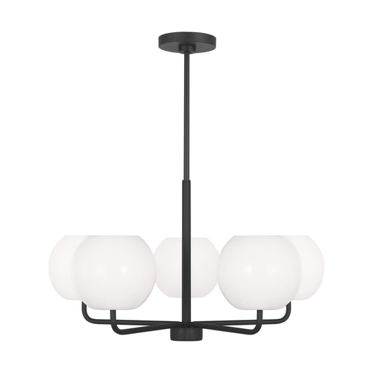 Rory Five Light Chandelier in Midnight Black